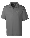 Las Vegas Raiders Cutter & Buck Northgate CB DryTec Short Sleeve Big & Tall Polo Elemental Grey Mannequin Thumbnail Image