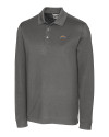 Los Angeles Chargers Cutter & Buck Advantage Eco Tri-Blend Pique Mens Big and Tall Long Sleeve Polo Elemental Grey Mannequin Thumbnail Image