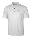 Los Angeles Chargers Cutter & Buck Pike Double Dot Print Stretch Mens Big and Tall Polo Charcoal Mannequin Thumbnail Image