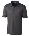 San Francisco 49ers Cutter & Buck Pike Mini Pennant Print Stretch Mens Big and Tall Polo Black Mannequin Thumbnail Image
