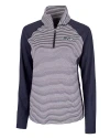Seattle Seahawks Cutter & Buck Forge Tonal Stripe Stretch Half Zip Womens Top Liberty Navy Mannequin Thumbnail Image