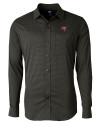 Tampa Bay Buccaneers Cutter & Buck Versatech Geo Dobby Stretch Mens Big and Tall Long Sleeve Dress Shirt Black Mannequin Thumbnail Image