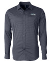 Seattle Seahawks Cutter & Buck Versatech Geo Dobby Stretch Mens Big and Tall Long Sleeve Dress Shirt Liberty Navy Mannequin Thumbnail Image