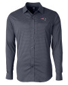 New England Patriots Cutter & Buck Versatech Geo Dobby Stretch Mens Big and Tall Long Sleeve Dress Shirt Liberty Navy Mannequin Thumbnail Image