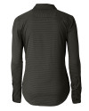New Orleans Saints Cutter & Buck Versatech Geo Dobby Stretch Womens Long Sleeve Dress Shirt Black Mannequin Back Thumbnail Image