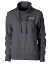 Seattle Seahawks Cutter & Buck Saturday Cotton Blend Womens Funnel Neck Sweatshirt Charcoal Heather Mannequin Thumbnail Image