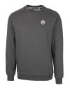 Pittsburgh Steelers Cutter & Buck Saturday Cotton Blend Mens Crew Neck Sweatshirt Charcoal Heather Mannequin Thumbnail Image
