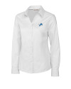 Detroit Lions Cutter & Buck Epic Easy Care Fine Twill Womens Long Sleeve Dress Shirt White Mannequin Thumbnail Image