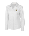 Minnesota Vikings Cutter & Buck Epic Easy Care Fine Twill Womens Long Sleeve Dress Shirt White Mannequin Thumbnail Image