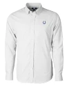 View image 1: Indianapolis Colts Cutter & Buck Versatech Tattersall Stretch Mens Big and Tall Dress Shirt Charcoal Mannequin