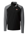 San Francisco 49ers Cutter & Buck Response Lightweight Hybrid Quarter Zip Mens Pullover Windbreaker Black Mannequin Thumbnail Image