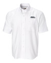 Seattle Seahawks Cutter & Buck Epic Easy Care Nailshead Mens Short Sleeve Dress Shirt White Mannequin Thumbnail Image