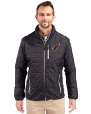 Arizona Cardinals Cutter & Buck Rainier PrimaLoft®  Mens Big and Tall Eco Insulated Puffer Jacket Black Front Thumbnail Image