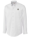 New Orleans Saints Cutter & Buck Epic Easy Care Nailshead Mens Big and Tall Long Sleeve Dress Shirt White Mannequin Thumbnail Image
