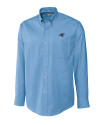 View image 2: Carolina Panthers Cutter & Buck Epic Easy Care Nailshead Mens Big and Tall Long Sleeve Dress Shirt Atlas Light Blue Mannequin