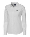 Philadelphia Eagles Cutter & Buck Stretch Oxford Womens Long Sleeve Dress Shirt White Mannequin Thumbnail Image