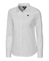 New York Giants Cutter & Buck Stretch Oxford Womens Long Sleeve Dress Shirt White Mannequin Thumbnail Image