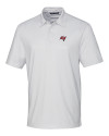Tampa Bay Buccaneers Cutter & Buck Pike Double Dot Print Stretch Mens Polo White Mannequin Thumbnail Image