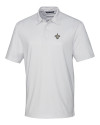 New Orleans Saints Cutter & Buck Pike Double Dot Print Stretch Mens Polo White Mannequin Thumbnail Image