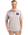 New York Giants Cutter & Buck Forge Heathered Stretch Mens Polo Polished Heather Front Thumbnail Image
