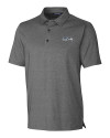 Seattle Seahawks Cutter & Buck Forge Heathered Stretch Mens Polo Charcoal Heather Mannequin Thumbnail Image