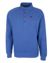 New York Giants Cutter & Buck Saturday Cotton Blend Mens Mock Pullover Sweatshirt Tour Blue Heather Mannequin Thumbnail Image