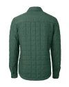 Green Bay Packers Cutter & Buck Rainier PrimaLoft® Mens Eco Insulated Quilted Shirt Jacket Hunter Melange Mannequin Back Thumbnail Image