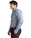 New York Giants Cutter & Buck Easy Care Stretch Gingham Mens Long Sleeve Dress Shirt Liberty Navy Side Thumbnail Image