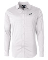 Philadelphia Eagles Cutter & Buck Versatech Geo Dobby Stretch Mens Long Sleeve Dress Shirt White/Black Mannequin Thumbnail Image