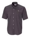 New Orleans Saints Cutter & Buck Epic Easy Care Nailshead Mens Big and Tall Short Sleeve Dress Shirt Black Mannequin Thumbnail Image