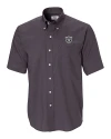 Las Vegas Raiders Cutter & Buck Epic Easy Care Nailshead Mens Big and Tall Short Sleeve Dress Shirt Black Mannequin Thumbnail Image
