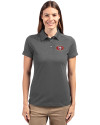 San Francisco 49ers Cutter & Buck Advantage Eco Tri-Blend Pique Womens Polo Elemental Grey Front Thumbnail Image