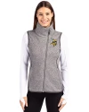 Minnesota Vikings Cutter & Buck Mainsail Sweater Knit Womens Asymmetrical Vest Polished Heather Front Thumbnail Image