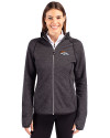 Denver Broncos Cutter & Buck Mainsail Full Zip Hooded Womens Jacket Charcoal Heather Front Thumbnail Image