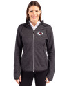 Kansas City Chiefs Cutter & Buck Mainsail Full Zip Hooded Womens Jacket Charcoal Heather Front Thumbnail Image