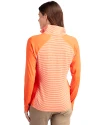 Cincinnati Bengals Cutter & Buck Forge Tonal Stripe Stretch Half Zip Womens Top College Orange Back Thumbnail Image