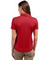 Kansas City Chiefs Cutter & Buck Prospect Eco Textured Stretch Recycled Womens Short Sleeve Polo Cardinal Red Back Thumbnail Image