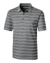 San Francisco 49ers Cutter & Buck Forge Epic Confidence Recycled Heathered Stripe Stretch Mens Polo Black Mannequin Thumbnail Image