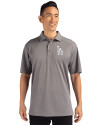 Los Angeles Dodgers Cutter & Buck Genre Textured Solid Mens Polo Elemental Grey Front Thumbnail Image
