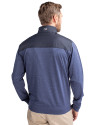 New York Giants Cutter & Buck Stealth Hybrid Quilted Mens Full Zip Windbreaker Jacket Liberty Navy Back Thumbnail Image