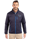 Tennessee Titans Cutter & Buck Rainier PrimaLoft® Mens Eco Insulated Full Zip Puffer Jacket Dark Navy Front Thumbnail Image