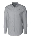 Philadelphia Eagles Cutter & Buck Stretch Oxford Mens Long Sleeve Dress Shirt Charcoal Mannequin Thumbnail Image