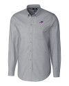 Buffalo Bills Cutter & Buck Stretch Oxford Mens Long Sleeve Dress Shirt Charcoal Mannequin Thumbnail Image