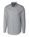 View image 2: Baltimore Ravens Cutter & Buck Easy Care Stretch Oxford Mens Long Sleeve Button Down Shirt Charcoal Mannequin