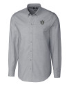 Las Vegas Raiders Cutter & Buck Stretch Oxford Mens Long Sleeve Dress Shirt Charcoal Mannequin Thumbnail Image