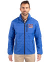 New York Giants Cutter & Buck Rainier PrimaLoft®  Mens Big and Tall Eco Insulated Puffer Jacket Royal Front Thumbnail Image