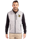 Minnesota Vikings Cutter & Buck Rainier PrimaLoft® Mens Big and Tall Eco Insulated Full Zip Puffer Vest Polished Medium Gray Front Thumbnail Image