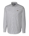 Baltimore Ravens Cutter & Buck Stretch Oxford Stripe Mens Long Sleeve Dress Shirt Charcoal Mannequin Thumbnail Image