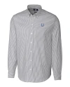 Indianapolis Colts Cutter & Buck Stretch Oxford Stripe Mens Long Sleeve Dress Shirt Charcoal Mannequin Thumbnail Image