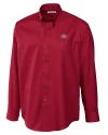 San Francisco 49ers Cutter & Buck Epic Easy Care Fine Twill Mens Big and Tall Dress Shirt Cardinal Red Mannequin Thumbnail Image